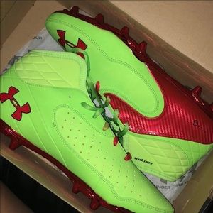 Brand new neon underarmour cleats
